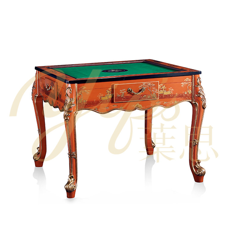 Chinoiseries Handpainted Mahjong Desk Game Table